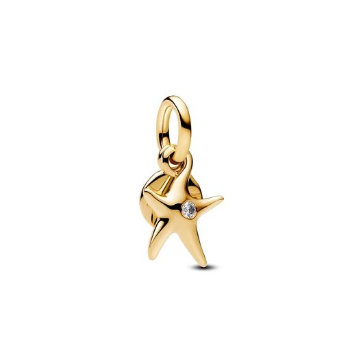 Pandora 14K aranyozott tengeri csillag dupla függő charm - 763892C01