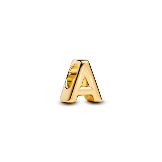 Pandora 14K aranyozott "A" betű charm - 763947C00