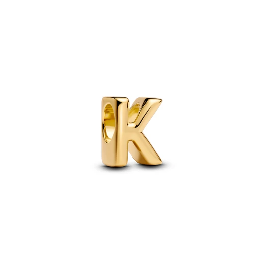 Pandora 14K aranyozott "K" betű charm - 763957C00