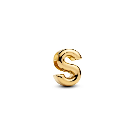Pandora 14K aranyozott "S" betű charm - 763965C00