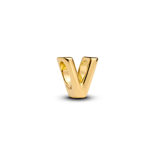 Pandora 14K aranyozott "V" betű charm - 763968C00
