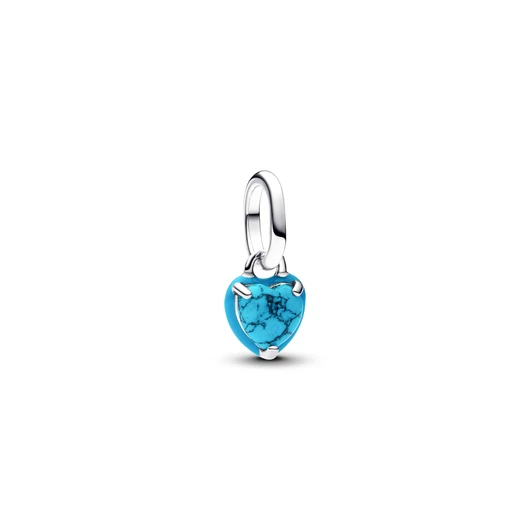 Pandora Me türkizszínű szív mini függő charm - 793827C01