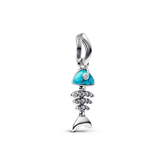 Pandora türkizszínű halszálka függő charm - 793894C01