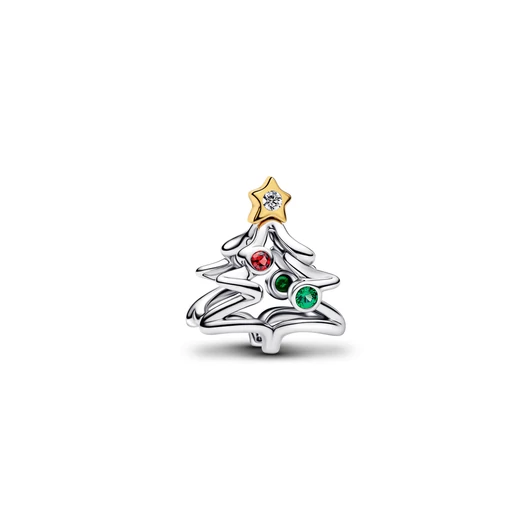 Pandora Karácsonyfa csillag csúcsdísszel charm - 764248C01