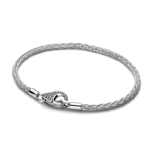 Pandora Pavé-zárós rókafarok láncú karkötő 21 cm - 594462C01-21