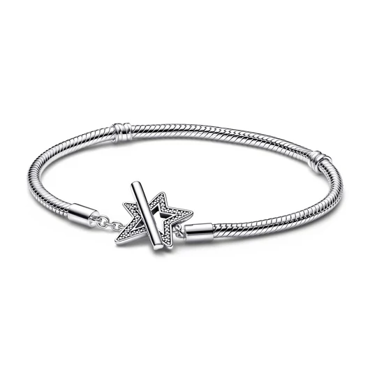 Pandora Moments Aszimmetrikus Csillag T-kapcsos Kígyólánc karkötő 16 cm - 592357C01-16
