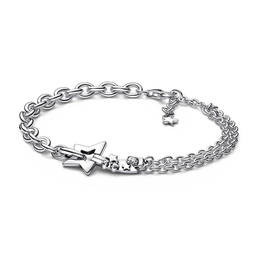 Pandora Hullócsillag Dupla Láncos karkötő 16 cm - 592409C01-16