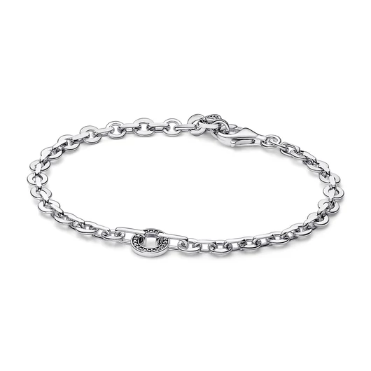 Pandora logó ezüst karkötő cirkóniával 16 cm - 592777C01-16