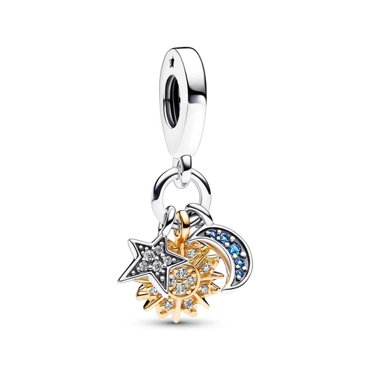 Pandora kéttónusú égi tripla függő charm - 762676C01