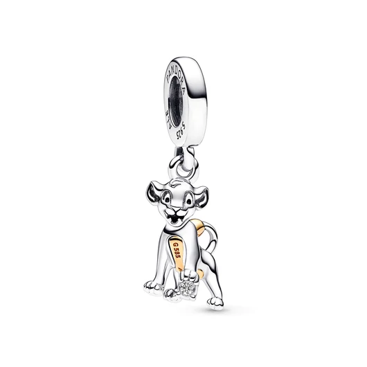 Pandora Disney 100. évfordulós Szimba ezüst és 14k arany charm gyémánttal - 792749C01