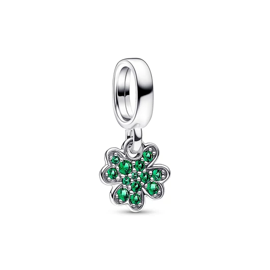Pandora lóhere charm zöld kristállyal - 792751C01