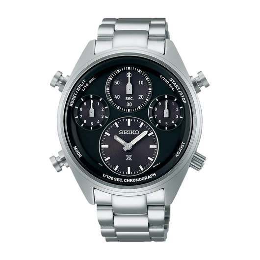 Seiko Prospex Black on Black One Hundredth of a Second Speedtimer Solar Chronograph férfi óra - SFJ0
