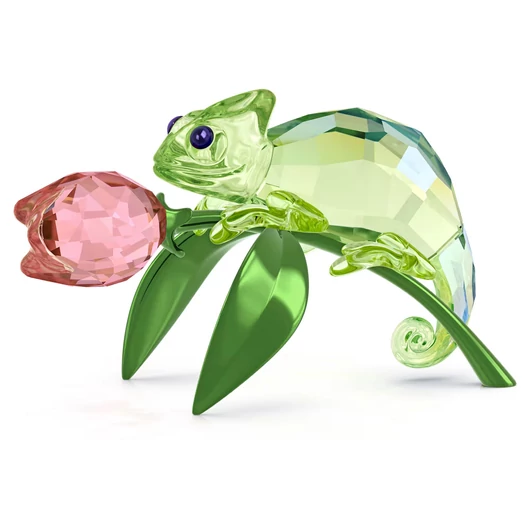 Swarovski Idyllia Kaméleon és tulipán kristály dísz - 5719811