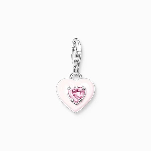 Thomas Sabo szív rózsaszín kövekkel charm - 1915-041-9