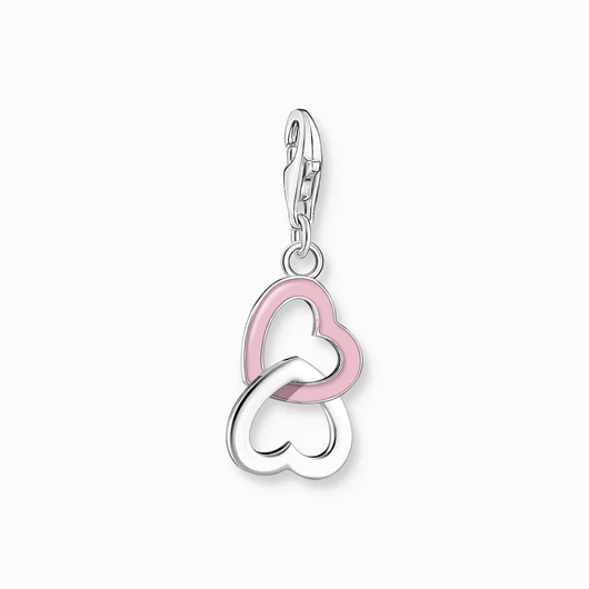 Thomas Sabo Charm Club rózsaszín szív&szív charm - 2013-007-9