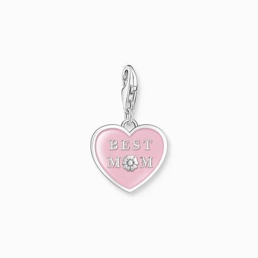 Thomas Sabo Charm Club "Legjobb Anya" rózsaszín szív charm - 2021-007-9