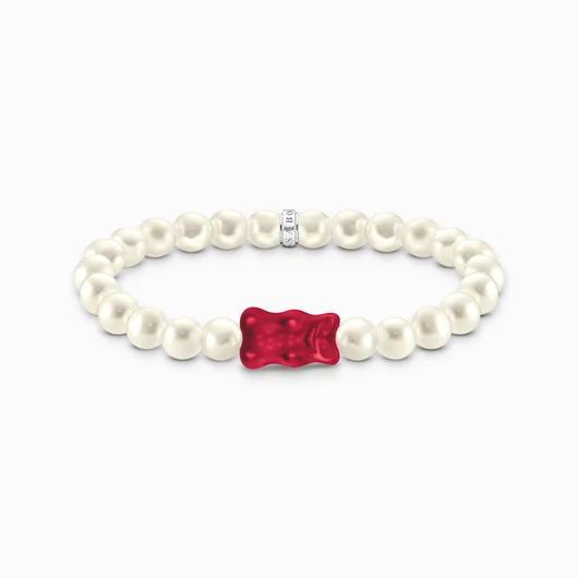 Thomas Sabo x Haribo gumimaci kristályüveg gyöngy karkötő 15 cm - A2154-017-10-L15