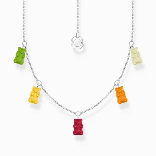 Thomas Sabo x Haribo gumimaci kristályüveg nyaklánc 45 cm - KE2205-017-7-L45