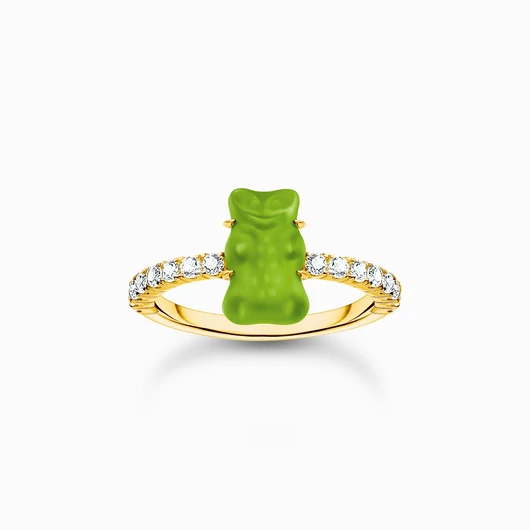 Thomas Sabo x Haribo zöld gumimaci kristályüveg gyűrű 54-es méret - TR2459-414-6-54
