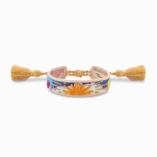 Thomas Sabo Szövött karkötő különböző díszekkel 24 cm - ACC0047-302-7-L24