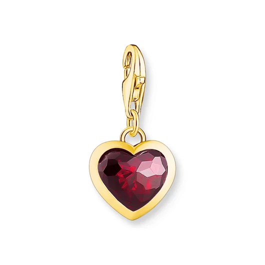 Thomas Sabo Charm Club aranyozott piros szív charm - 2094-414-10