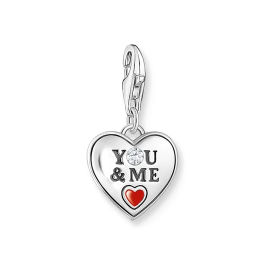 Thomas Sabo Charm Club szív YOU & ME gravírozásal charm - 2206-691-7