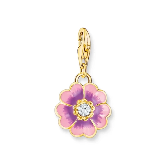 Thomas Sabo Charm Club aranyozott rózsaszín virág charm - 2208-565-7