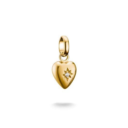 Thomas Sabo Charm Club Connect aranyozott szív csillaggal charm medál - CC1234-414-14