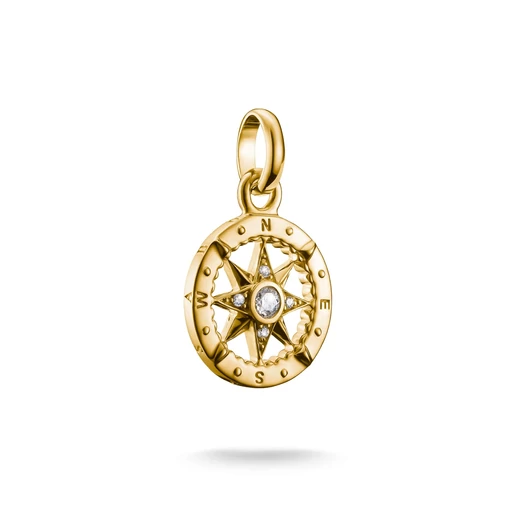 Thomas Sabo Charm Club Connect aranyozott iránytű charm medál - CC1261-414-14