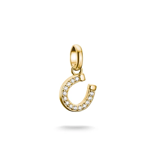 Thomas Sabo Charm Club Connect aranyozott szerencsehozó patkó charm medál - CC1280-414-14
