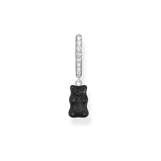 Thomas Sabo x Haribo fekete gumimaci kristályüveg fél pár fülbevaló - CR726-052-11