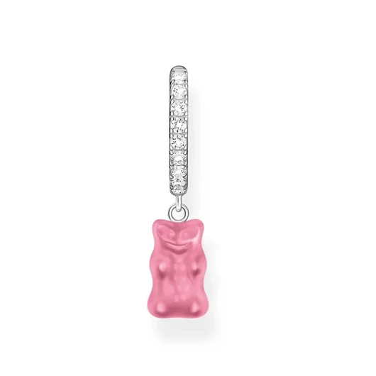 Thomas Sabo x Haribo rózsaszín gumimaci kristályüveg fél pár fülbevaló - CR726-052-9