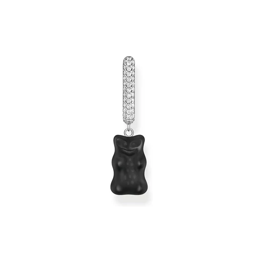Thomas Sabo x Haribo fekete gumimaci kristályüveg fél pár fülbevaló - CR727-052-11