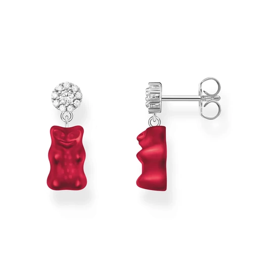 Thomas Sabo x Haribo piros gumimaci kristályüveg fülbevaló - H2330-052-10