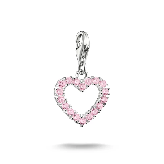 Thomas Sabo Charm Club Rózsaszín szív charm - 2241-051-9