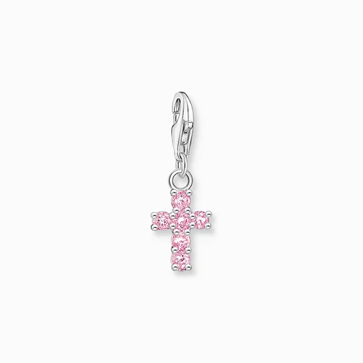 Thomas Sabo Charm Club rózsaszín kereszt charm - 2032-051-9