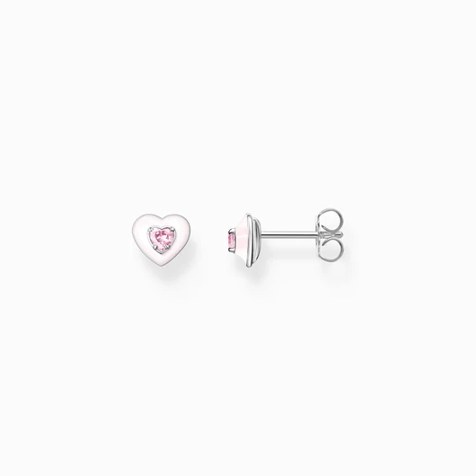 Thomas Sabo Charming Collection szív rózsaszín kövekkel fülbevaló - H2268-041-9
