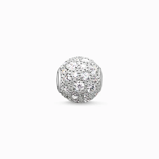 Thomas Sabo Karma Beads Őrölt fehér pavé gyöngy - K0101-051-14