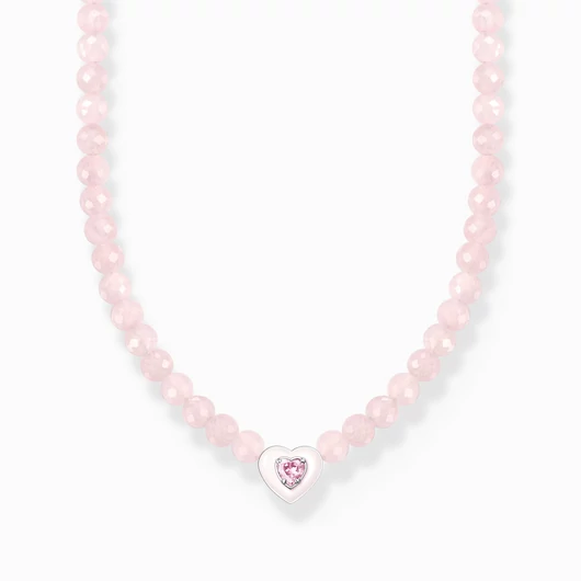 Thomas Sabo Charming Collection szív rózsakvarc gyöngyökkel nyaklánc - KE2181-035-9-L42