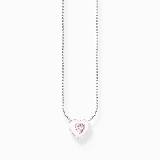 Thomas Sabo Charming Collection szív rózsaszín kövekkel nyaklánc - KE2184-041-9-L45