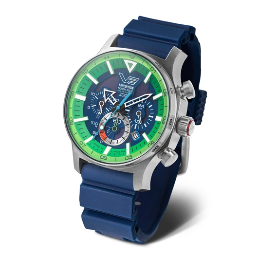 Vostok Europe Expedition “Polar Spruce” Solar Power Chronograph férfi óra - 595A733-SB
