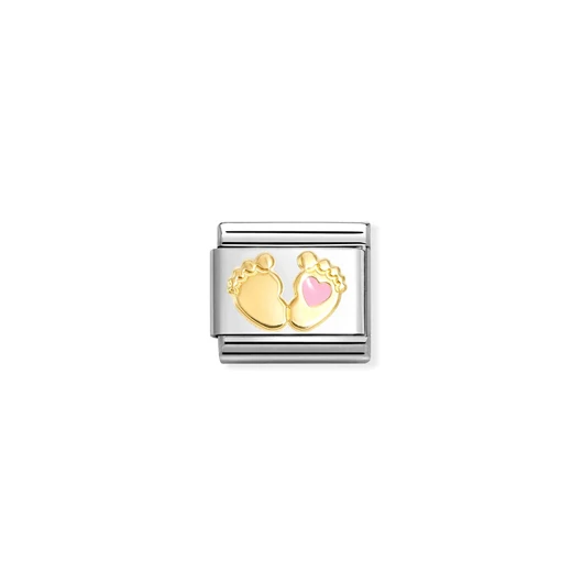 Nomination "Baba lábak rózsaszín szívvel" charm - 030272-85