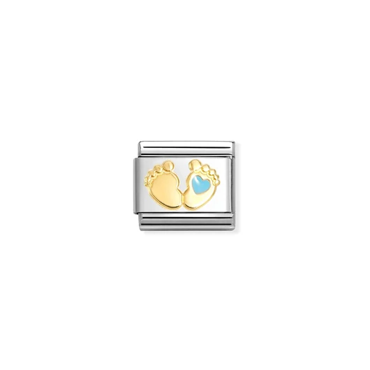 Nomination "Baba lábak kék szívvel" charm - 030272-86