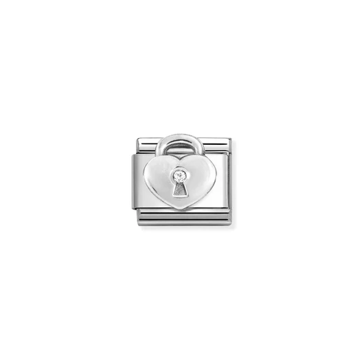 Nomination "Szív lakat" charm - 330311-19