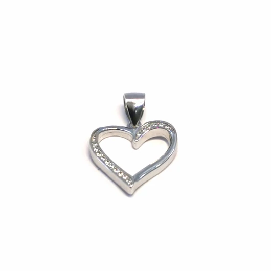 Diana Silver ezüst szív medál - P-0083