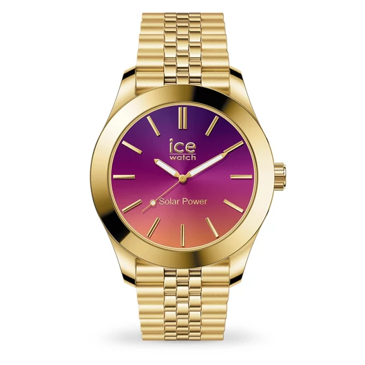 Ice-Watch Ice Steel Solar Power Gold Night Pink Small unisex óra - 023792