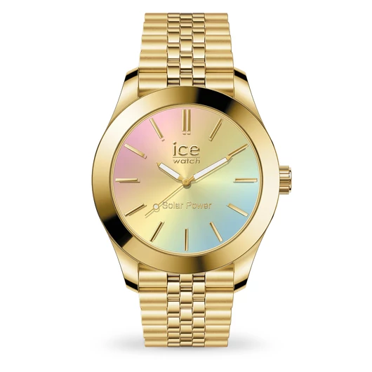 Ice-Watch Ice Steel Solar Power Gold Rainbow Small unisex óra - 023992