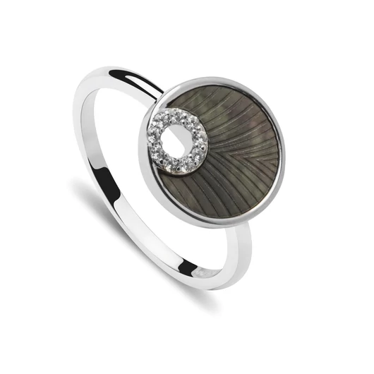 NANA KAY silver trends ezüst gyöngyház gyűrű 50-es méret - ST1755/50