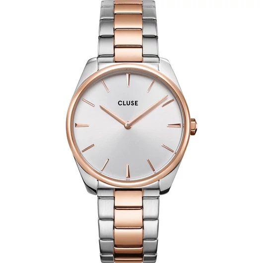 Cluse Féroce Steel, White, Rose Gold/Silver Colour női óra - CW11104