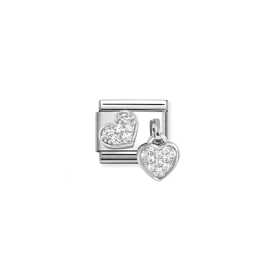 Nomination "Pávé szívek" charm - 331817-15